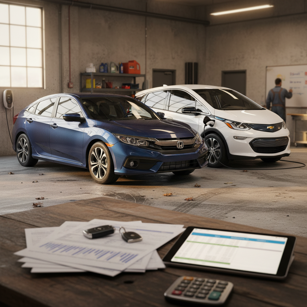 Honda Civic vs Chevrolet Bolt EV: Total Cost of Ownership Breakdown