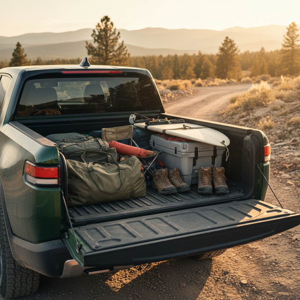 Rivian R1T Cargo Space With Seats Down: Real-World Room & Packing Tips